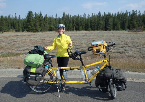 GDMBR:  Terry Struck and the Bee at Grand Teton NP, Wyoming.